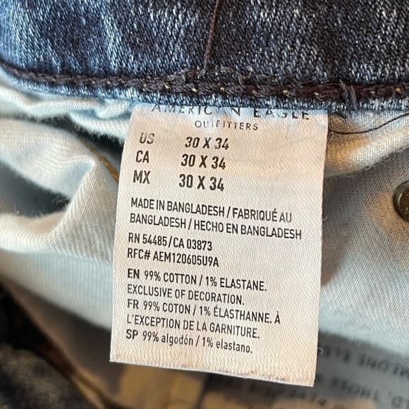 NWOT! Men’s American Eagle Jeans, size 30x34 - Picture 4 of 4